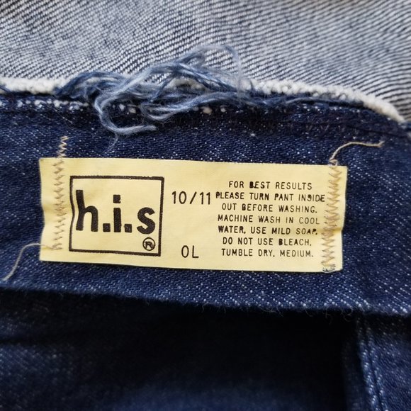 Vintage 27x34 NOS 70s Chic HIS High Waist Straight Leg Denim Mom Jeans - Picture 9 of 10